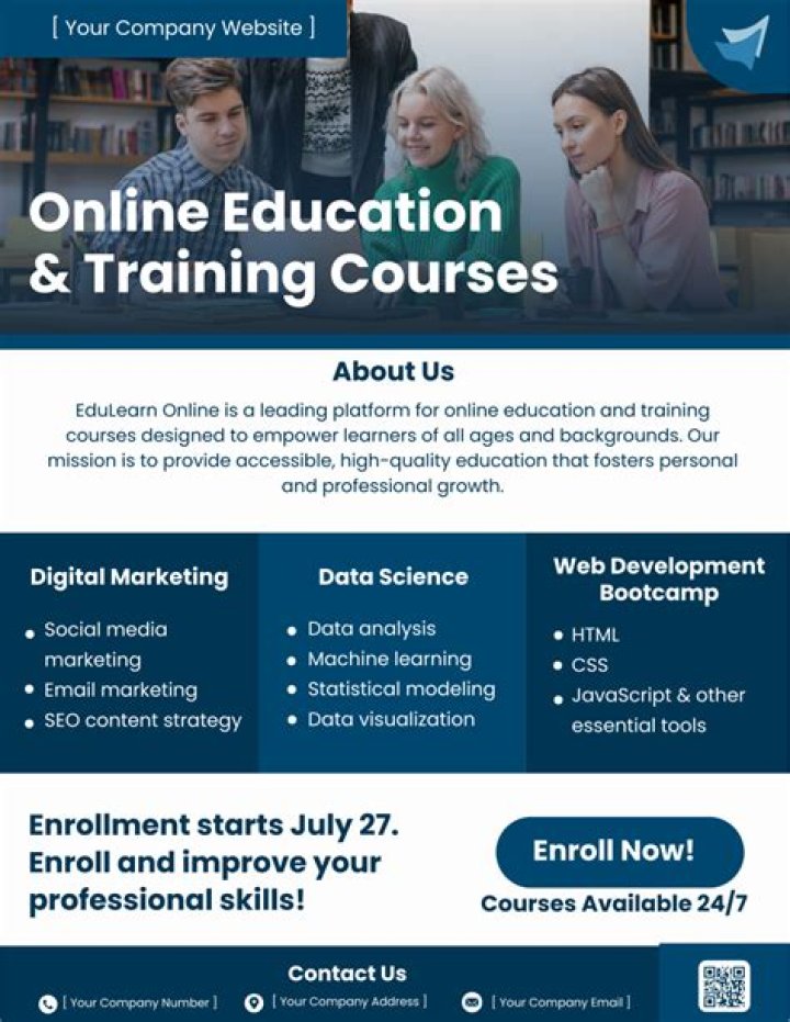Educational course taken online