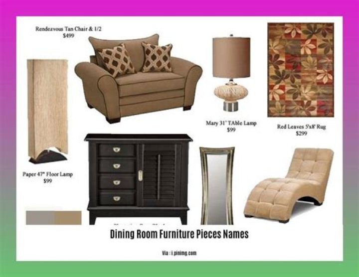 Pieces of furniture that need to be made