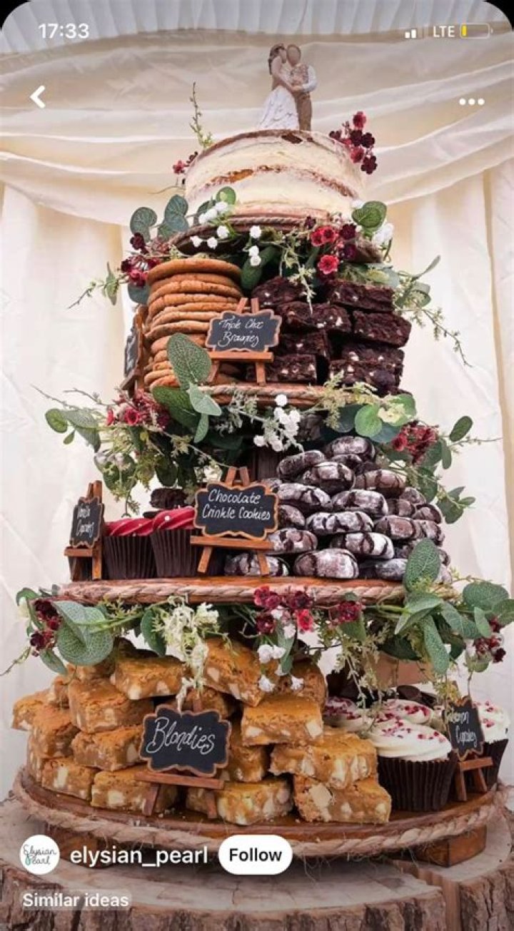 Wedding desserts with multiple tiers